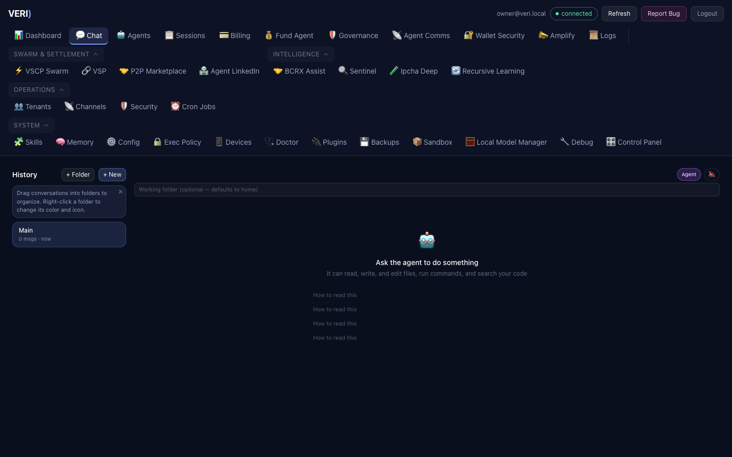 Agent Mode Chat Interface